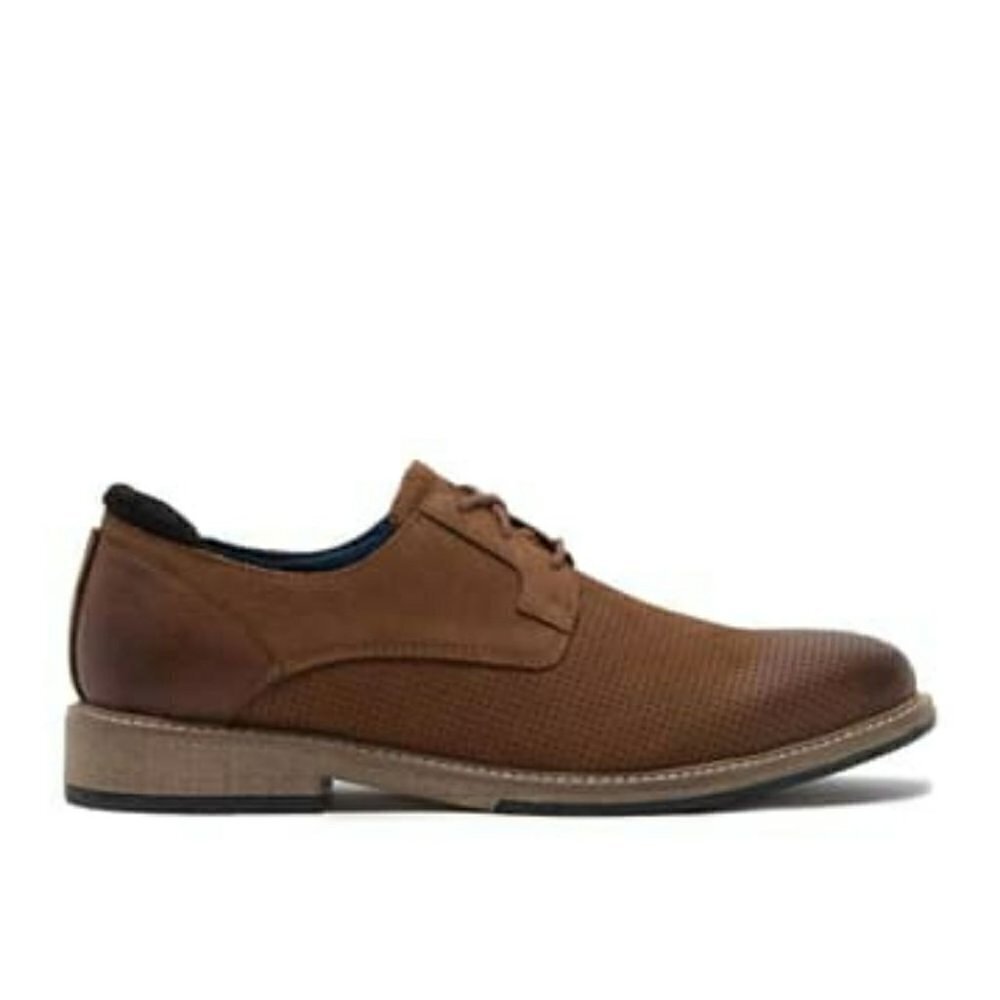 DR. SCHOLL'S Cash Perforated Brown Leather Oxfords - Picture 4 of 10
